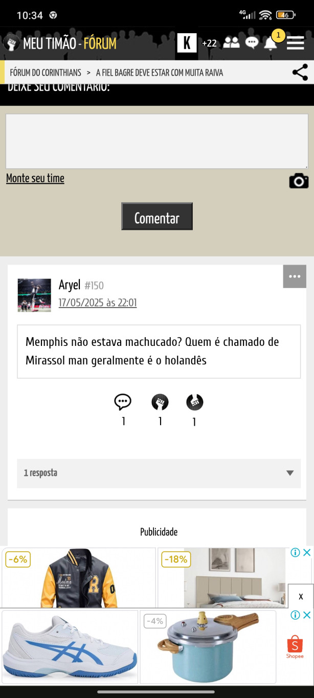 Olha o nvel intelectual da fiel bagre