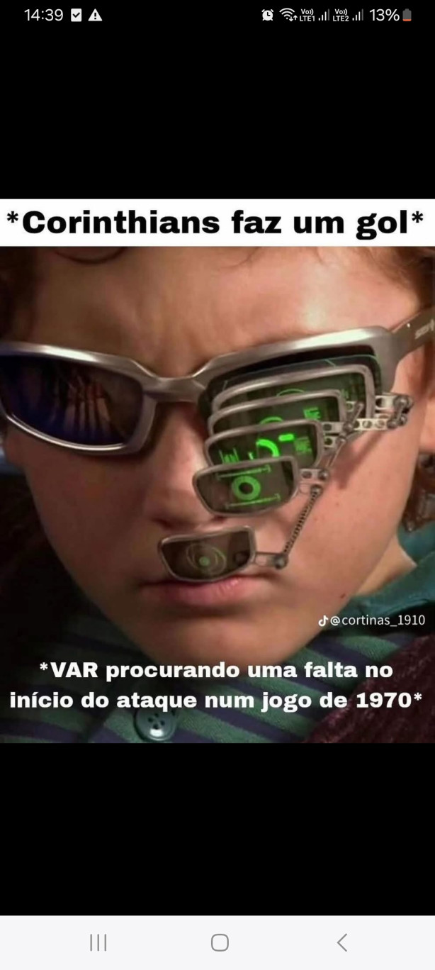 O VAR Quando o Corinthians faz um Gol.