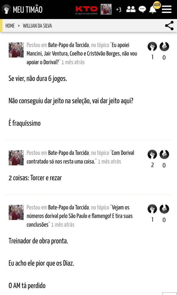 Eu avisei...