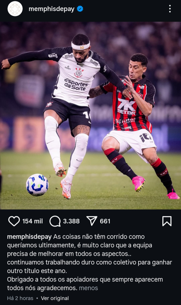 Memphis depay deixou recado
