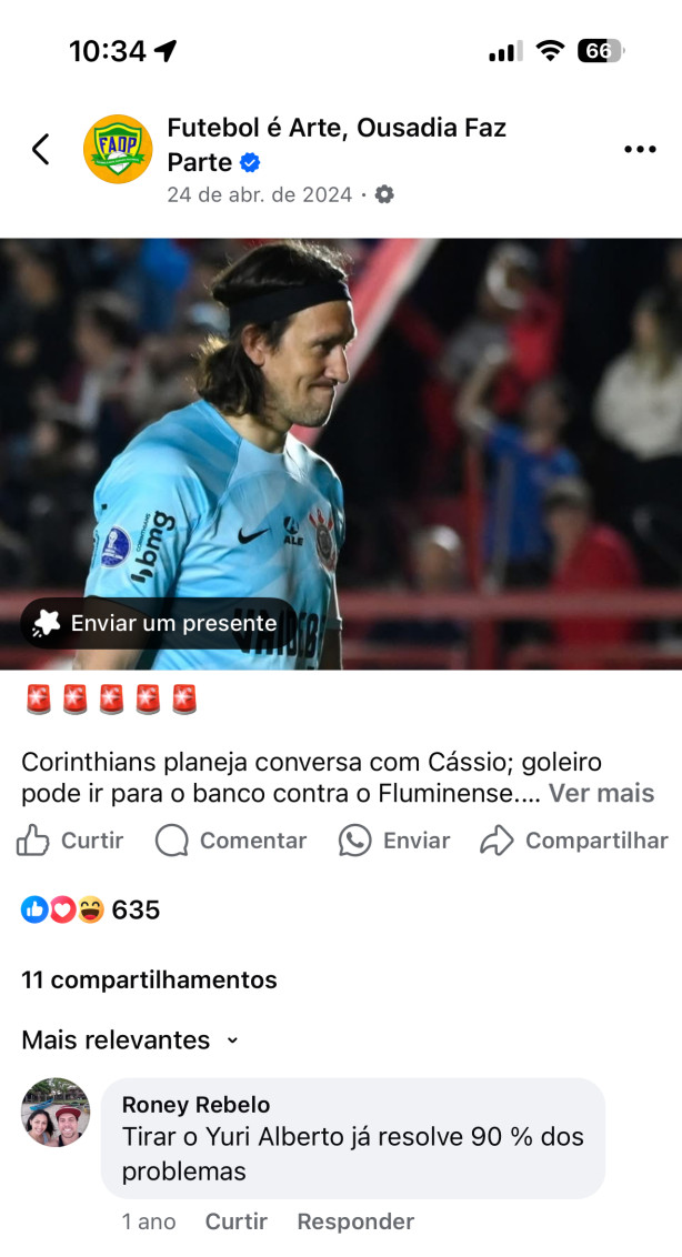 Torcida de internet � complicado