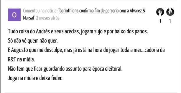 Voc� � modinha, sabe nada...asseclas, aprende a escrever