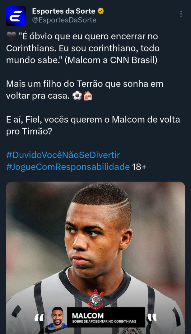 A esporte da sorte acabou de iludir a gente e dar esperan�as