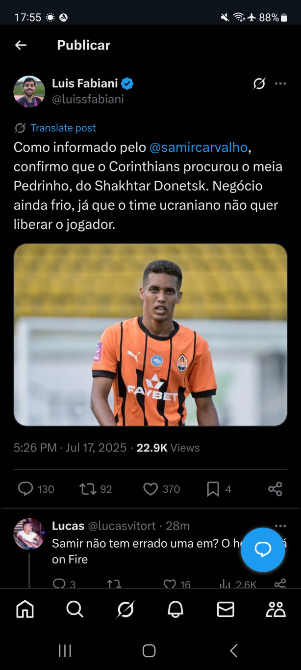 Neg�cio confirmado por outros setorista...