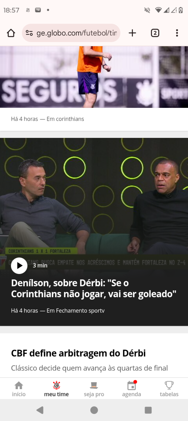 O Denilson esse trouxa acabou de classificar o Corinthians