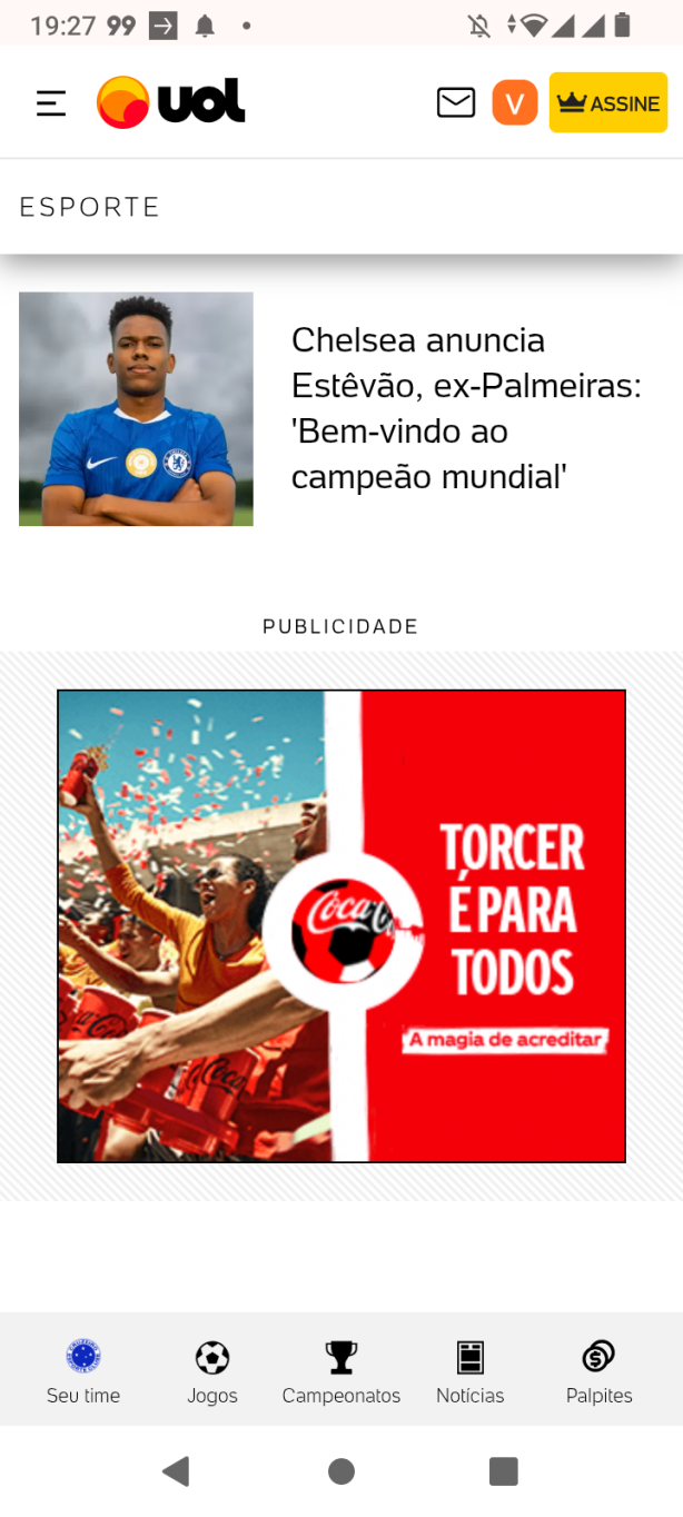 Chelsea zoa o Palmeiras