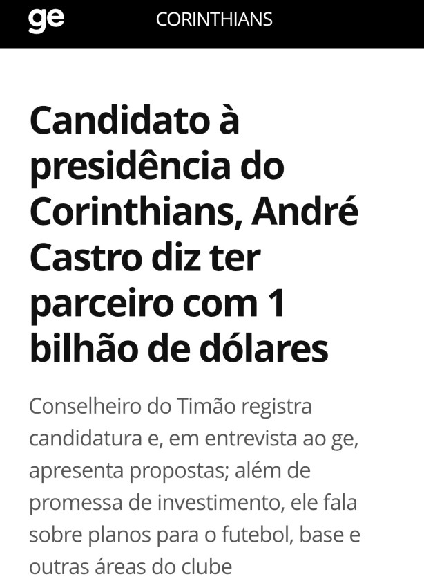 Vamos falar sobre a proposta do Andr� Castro?