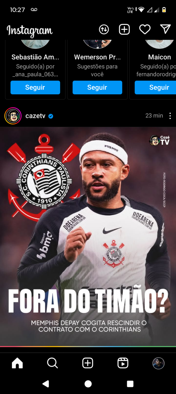 Depay de sa�da?