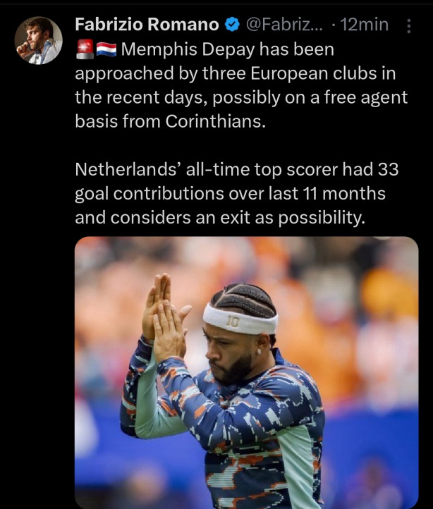 (fabrizio romano) depay de sa�da