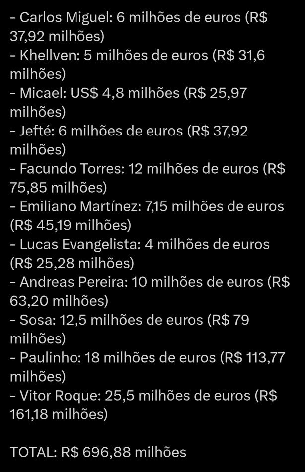 700 milh�es em refor�os