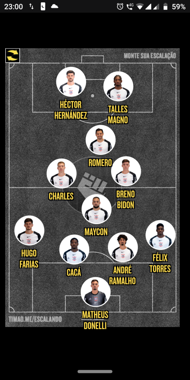 Escala��o para quarta