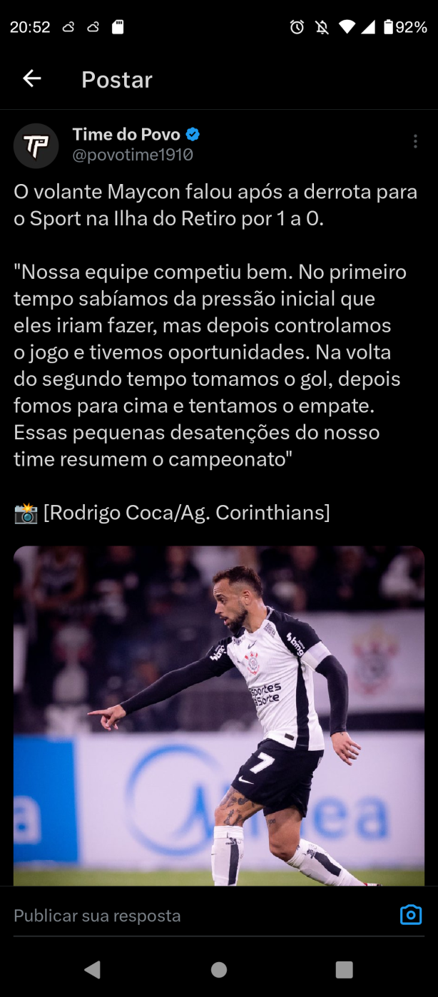 Recado para o Maycon