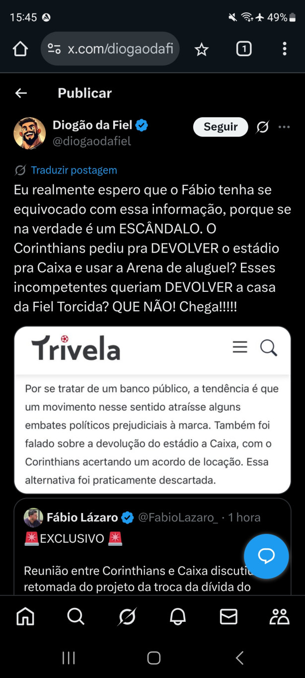 Meus Deus em galera, Corinthians prop�e a caixa devolu��o da arena!