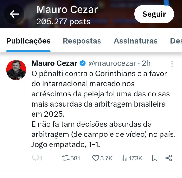 At� Mauro Cezar...