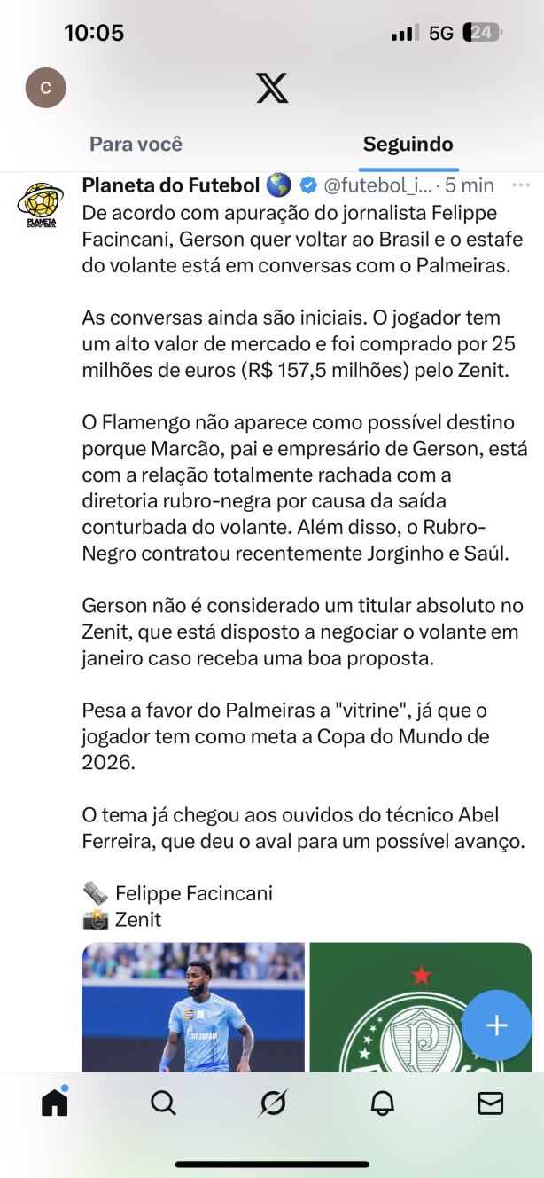 Gerson a caminho dos porcos.?