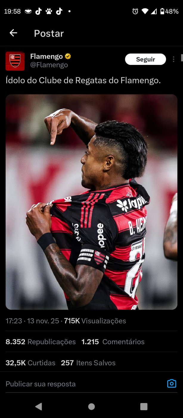 Flamengo se orgulhando da absolvi��o