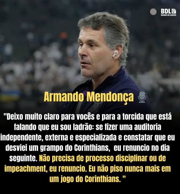 Armando jogou o Presidente contra a parede