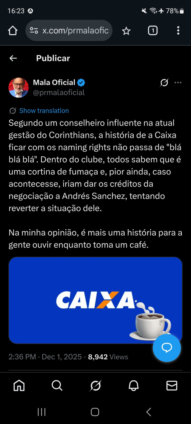 informa��o do mala ...