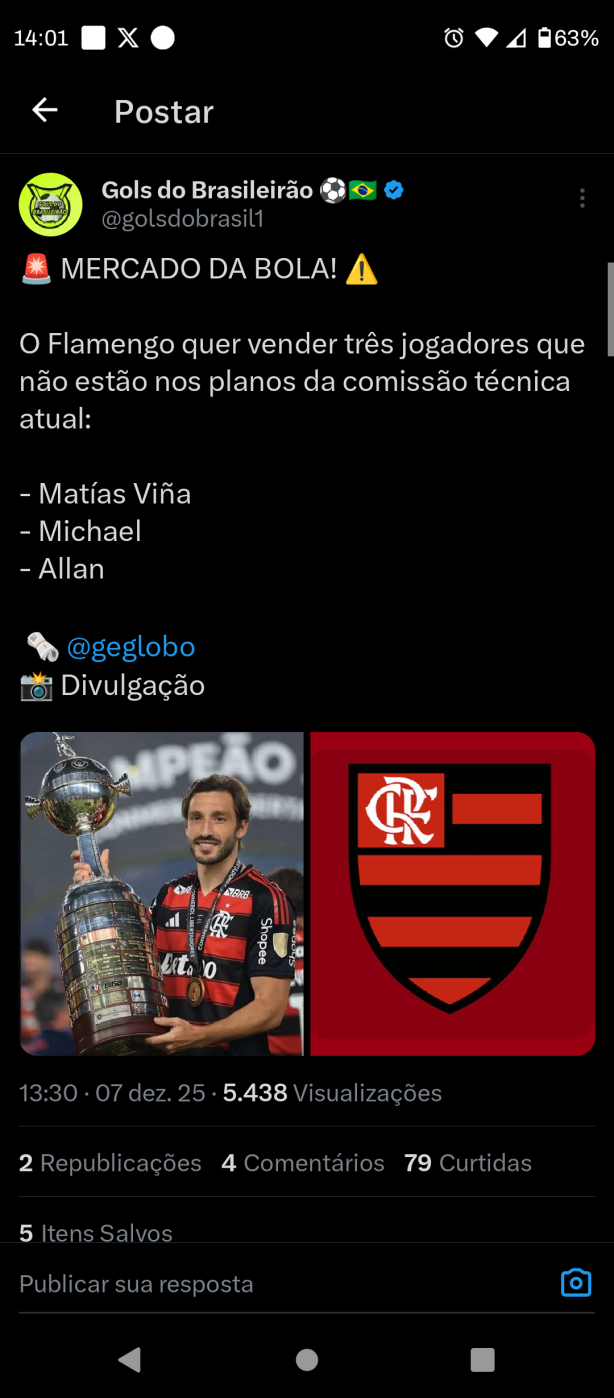 Flamengo quer vender Matias Vina