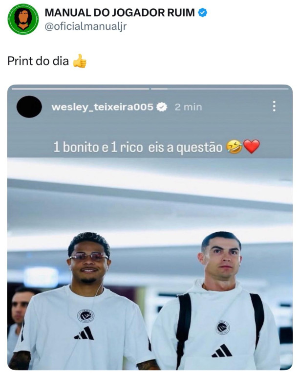 Wesley zuando com o Cr7
