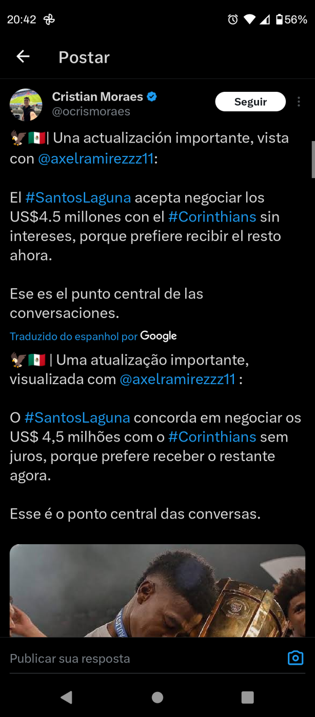 Santos Laguna aceita pagamento sem juros