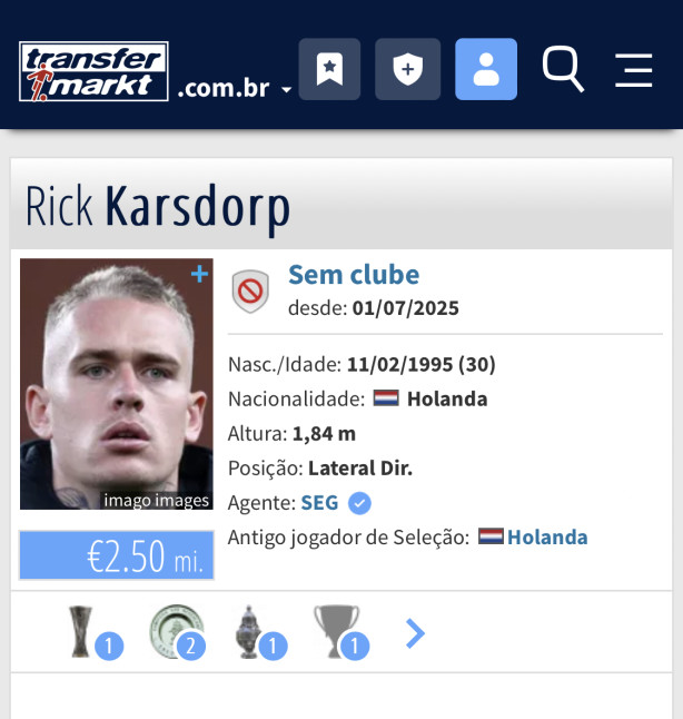 Rick Karsdorp no Corinthians segundo Itatiaia