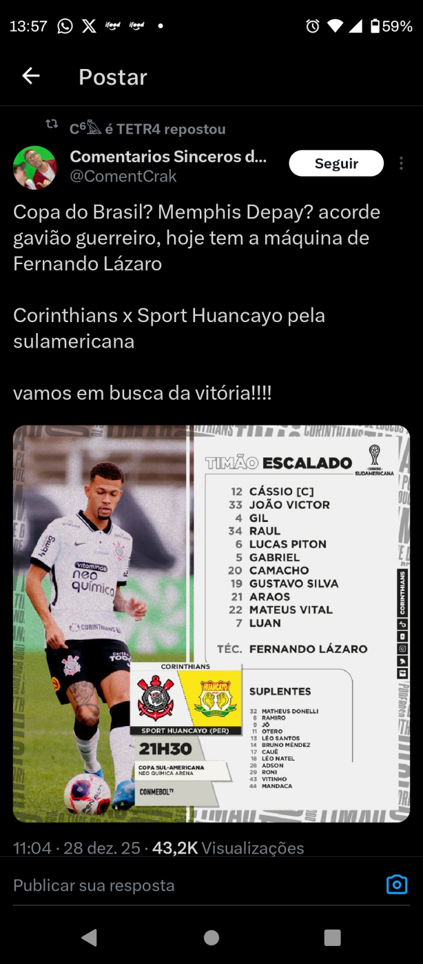 Milagre esse time n�o ter ca�do
