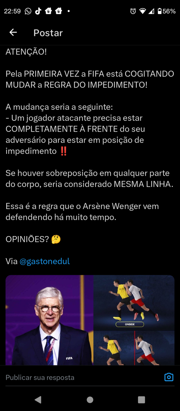 Nova regra do impedimento em discuss�o