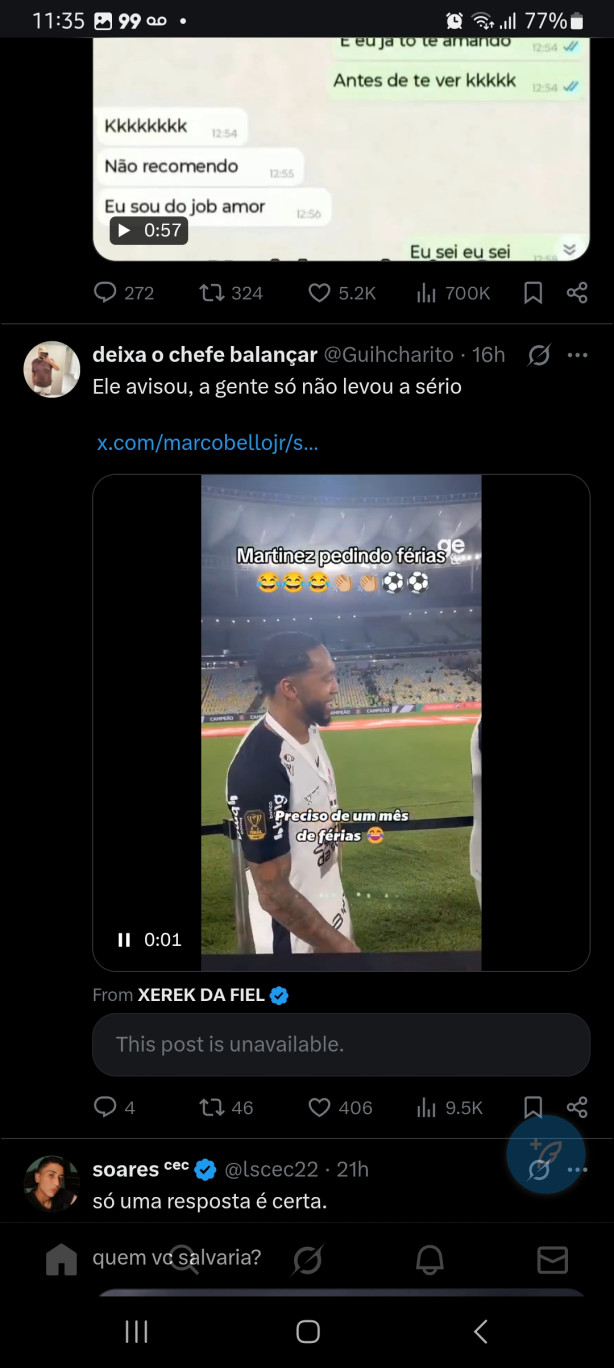 Mart�nez avisou que iria demorar pra voltar