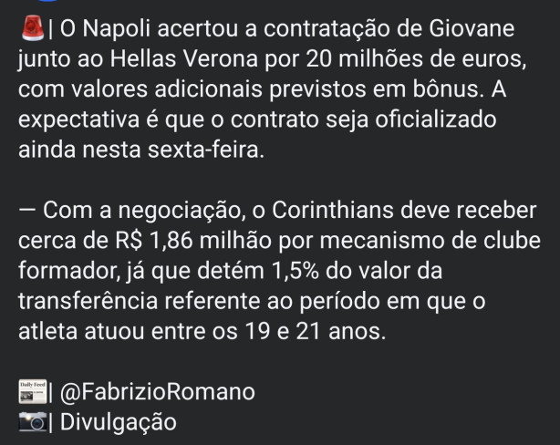 Giovane vendido por 20 milh�es de euros
