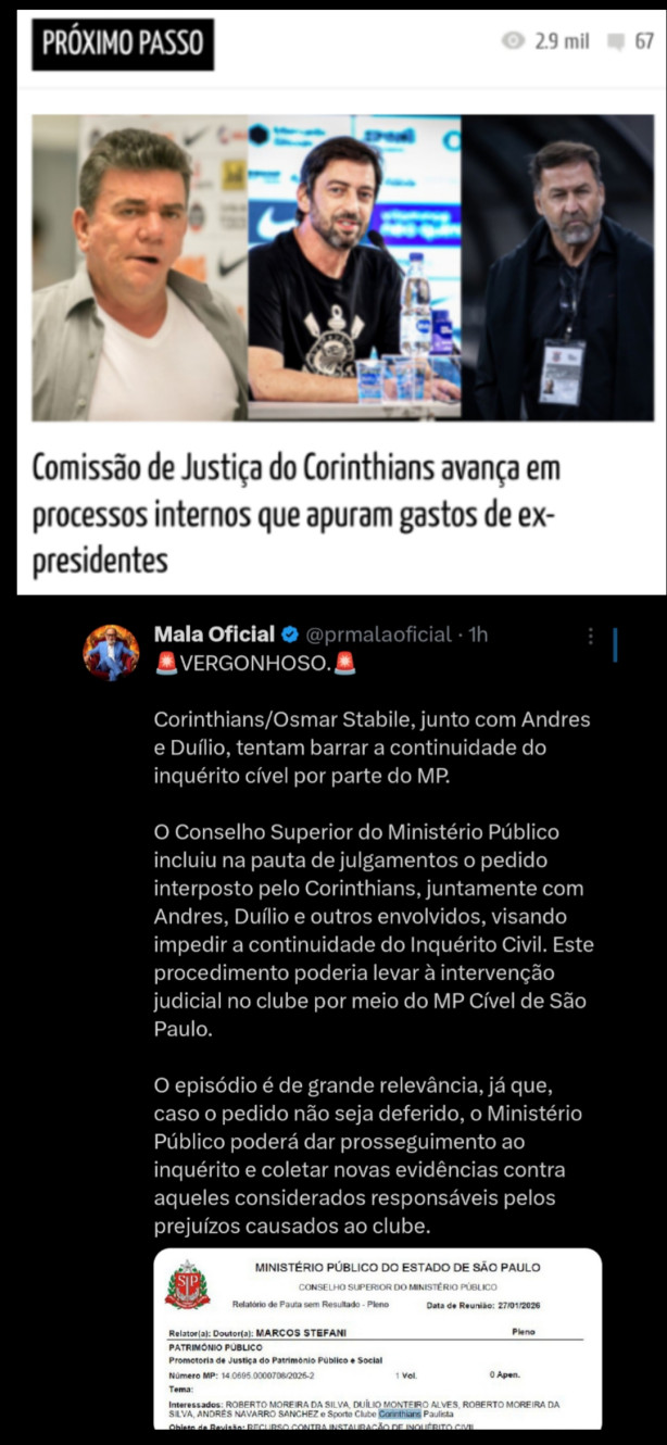 Comiss�o de Justi�a do SCCP X Minist�rio P�blico