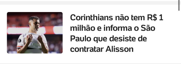 N�o tem milho!