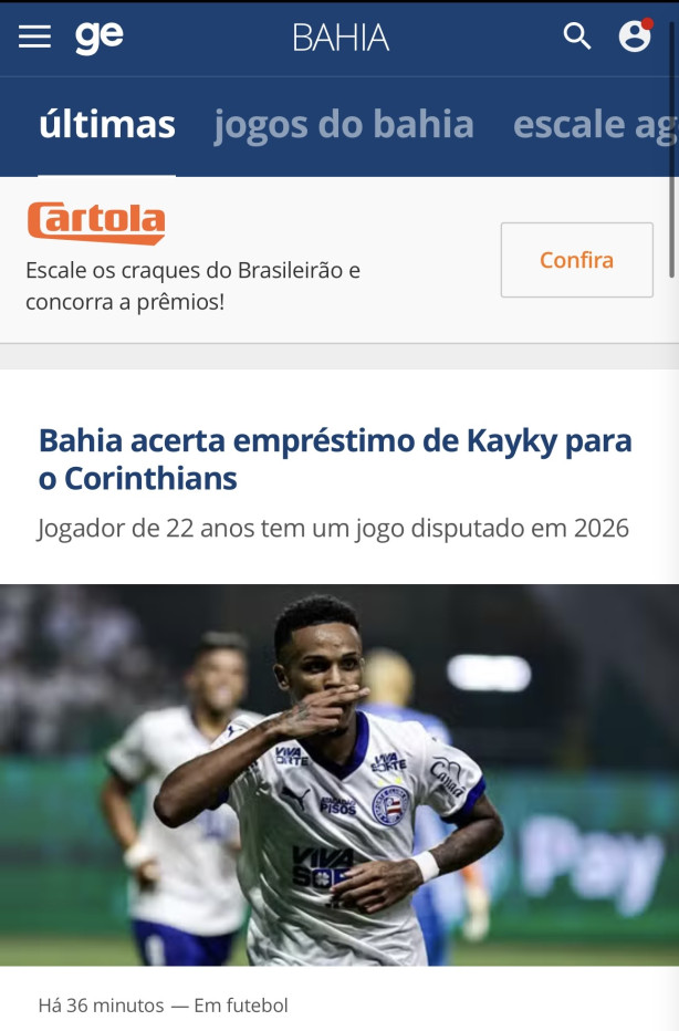 Novo ponta do Tim�o�.