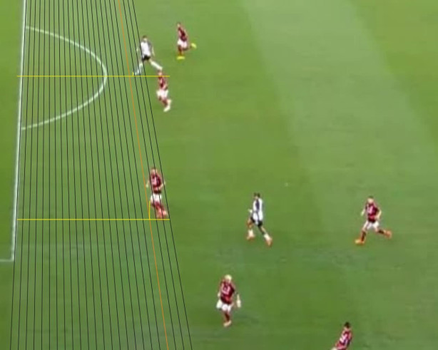 Imagem do gol anulado do Memphis
