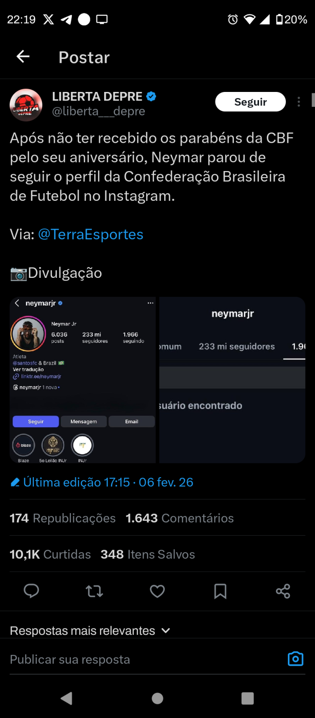 off - Viram essa do Neymar?