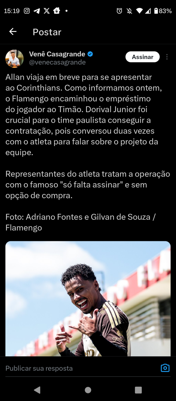 Allan: S� falta assinar e sem op��o de compra