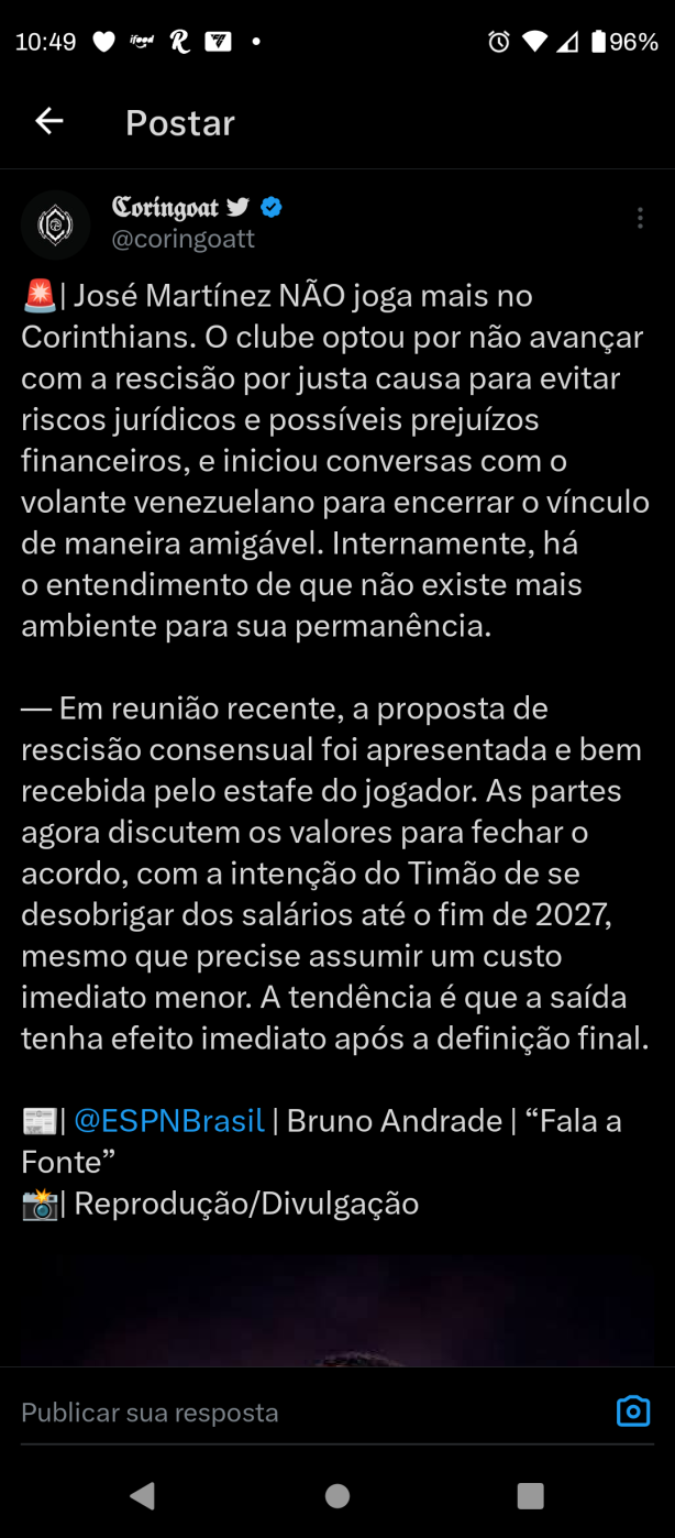 ESPN: Martinez ter� seu v�nculo encerrado