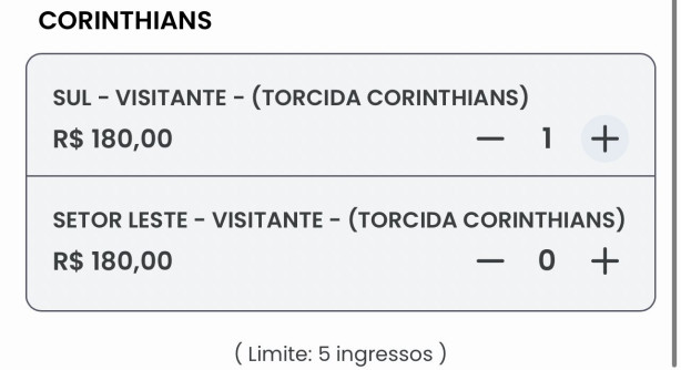 Sobre os ingressos contra o S�o Bernardo