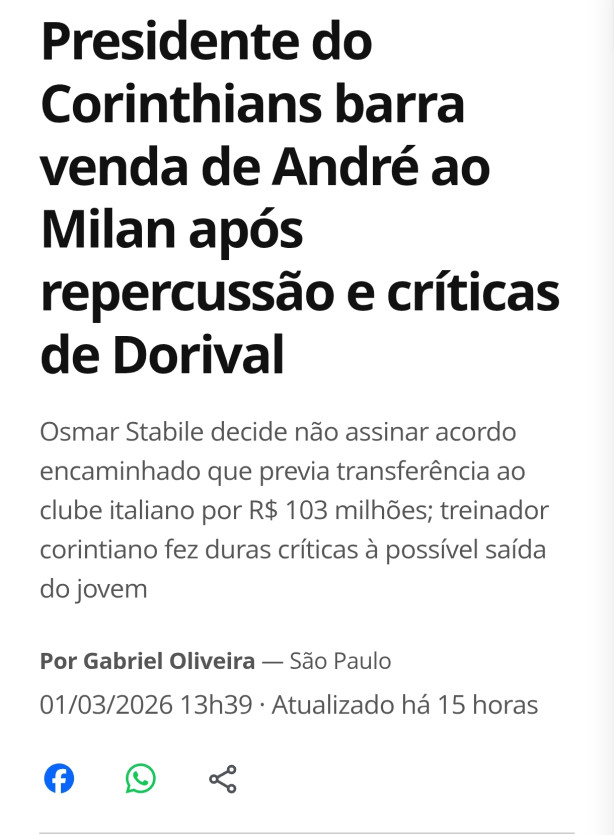 cancelaram a venda do Andr�.