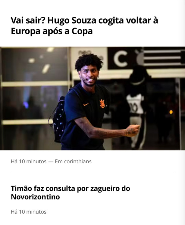 Hugo souza quer sair!