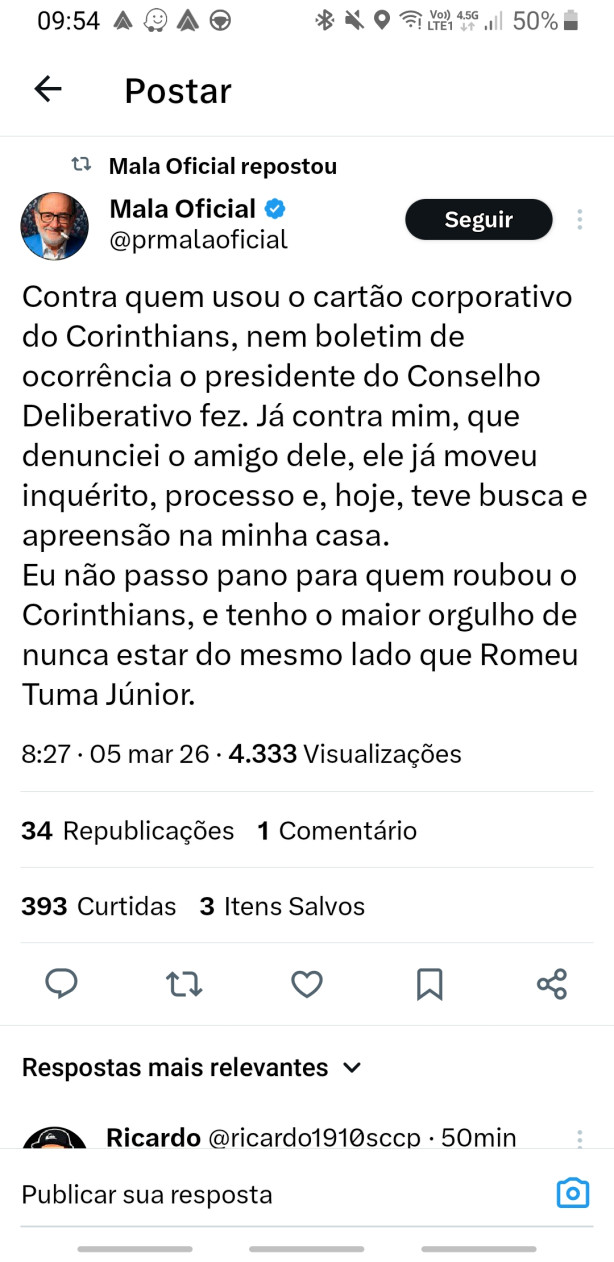 urgente! Mala Oficial sendo perseguido
