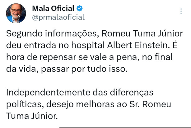Romeu Tuma internado