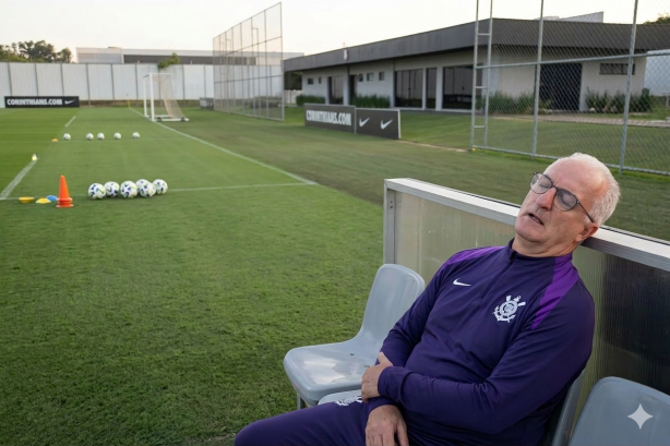 Dorival treinando no CT!