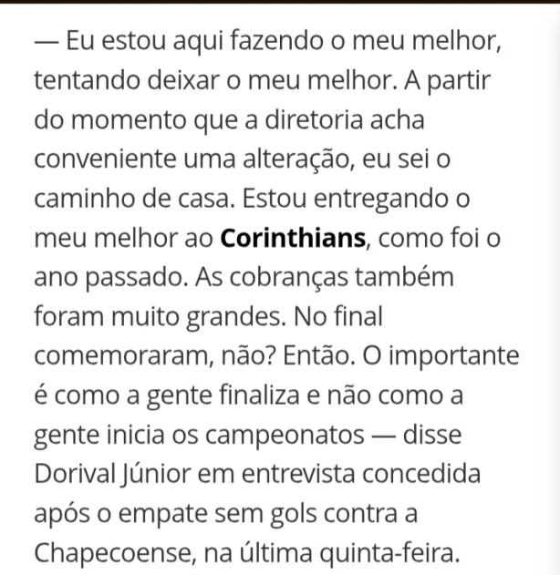 Dorival deu a entender que o brasileir�o vai ser bem dificil