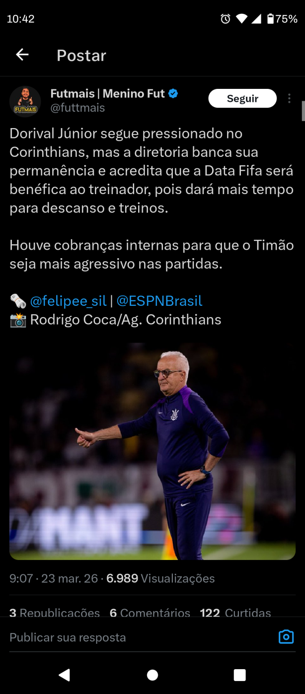 Corinthians confia em recupera��o p�s Data FIFA