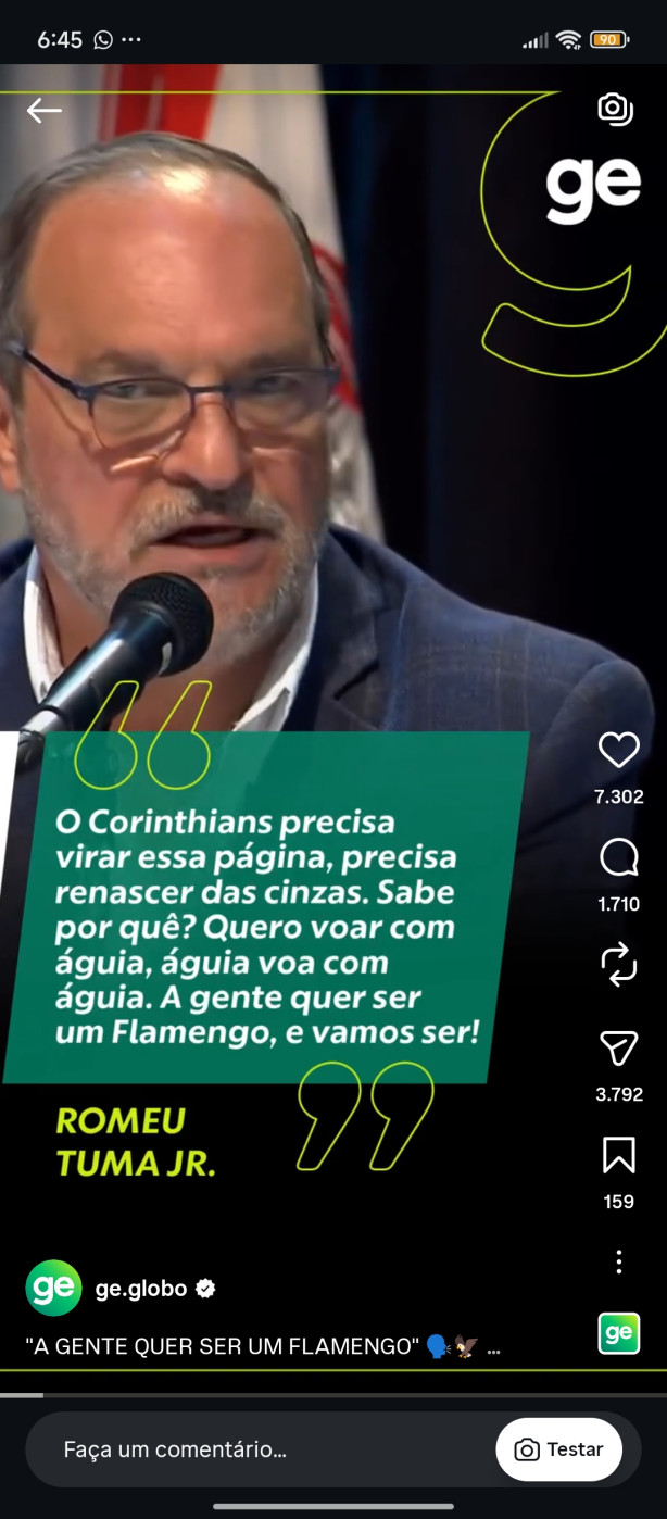 A Fala mais porca!, relacionada ao Corinthians