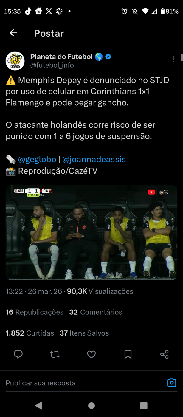 Memphis corre risco de perder 1 a 6 jogos por suspens�o