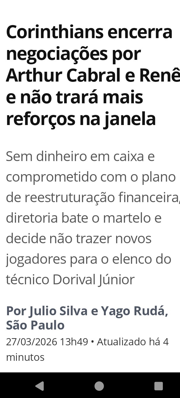 sem refor�os?