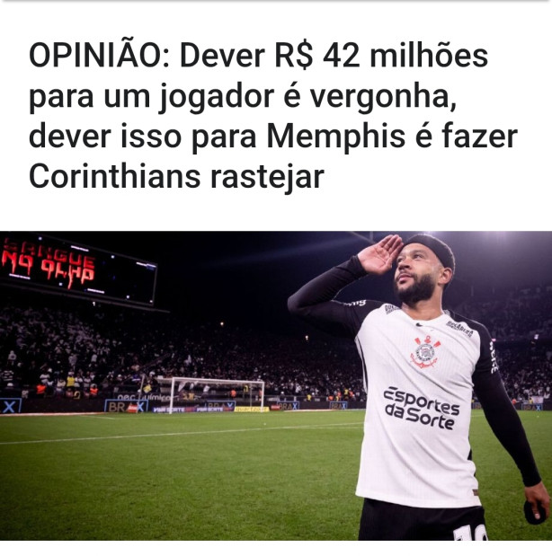 Dever 42 Milh�es para Memphis � uma VERGONHA.