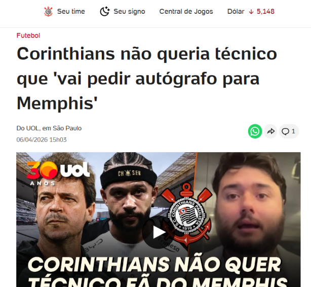 Corinthians breca Memphis